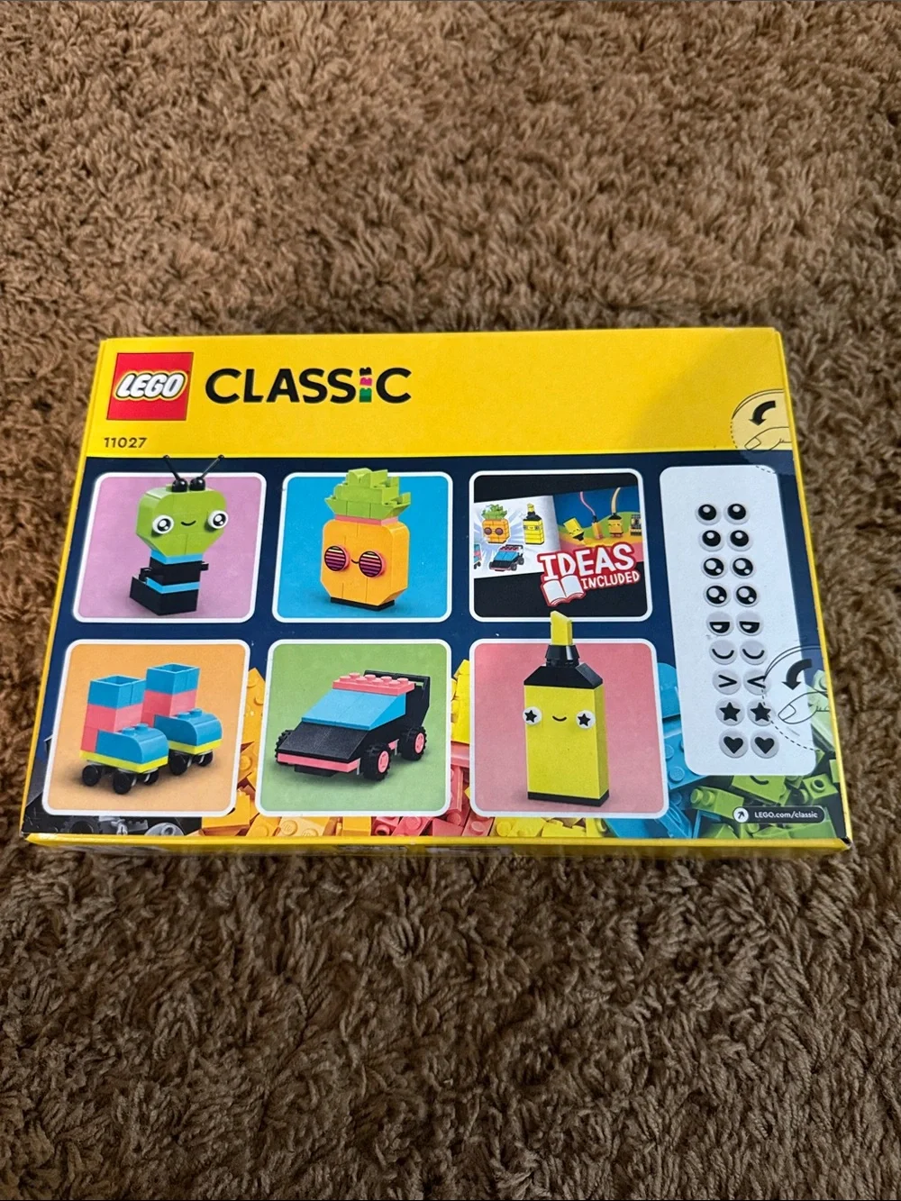 Lego Classic Bright Bricks Set – Yellow Pink Blue Green Black - Picture 2 of 2